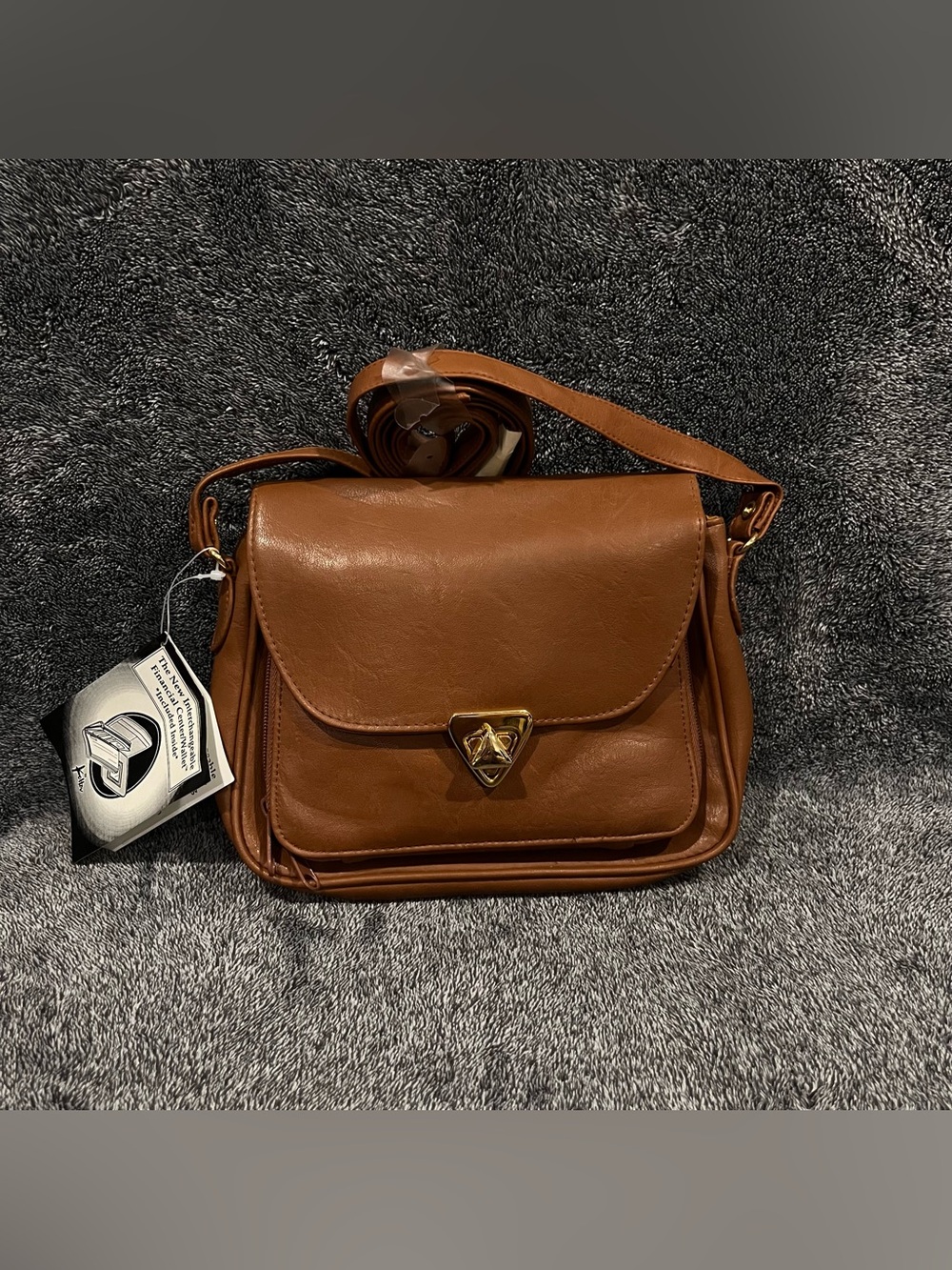 The New Interchangeable financial center wallet crossbody bag by Koltov brown